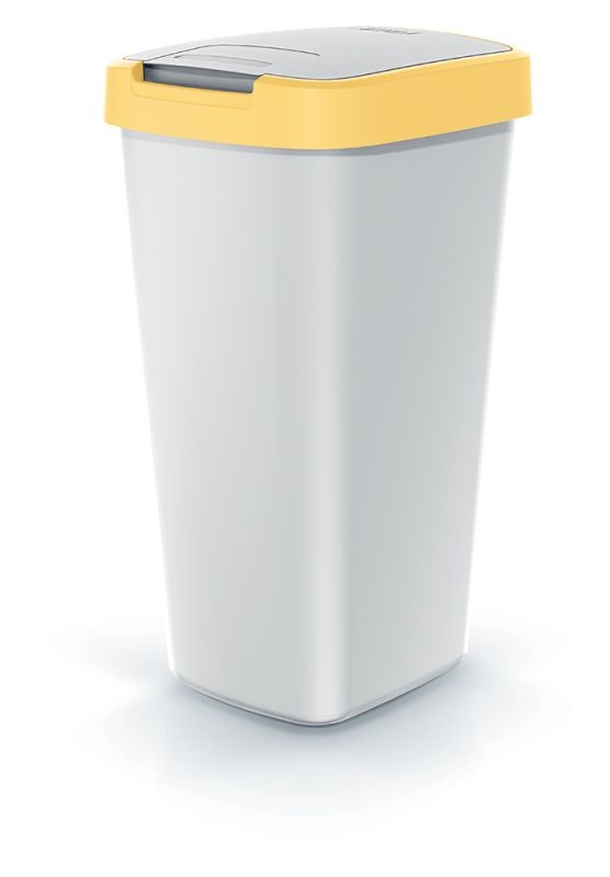 Odpadkový kôš DAILY 25 l sivý - žlté veko
