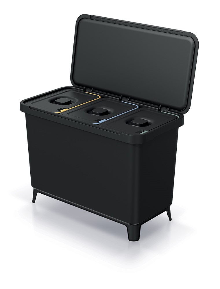 Odpadkový kôš MULTISORT 3 x 10l - čierny