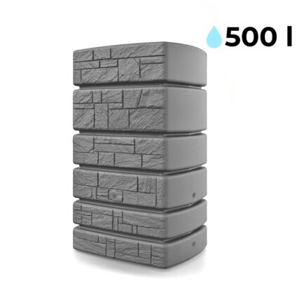Sud na dažďovú vodu - 500 l nádrž - DEKOR STONE - Svetlo sivý