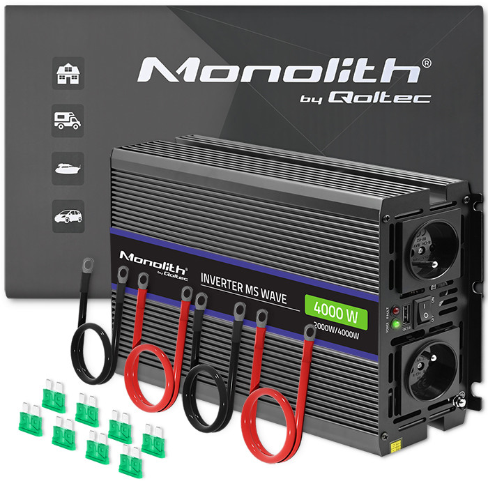 Menič napätia Monolith 12V na 230V 2000_4000W USB